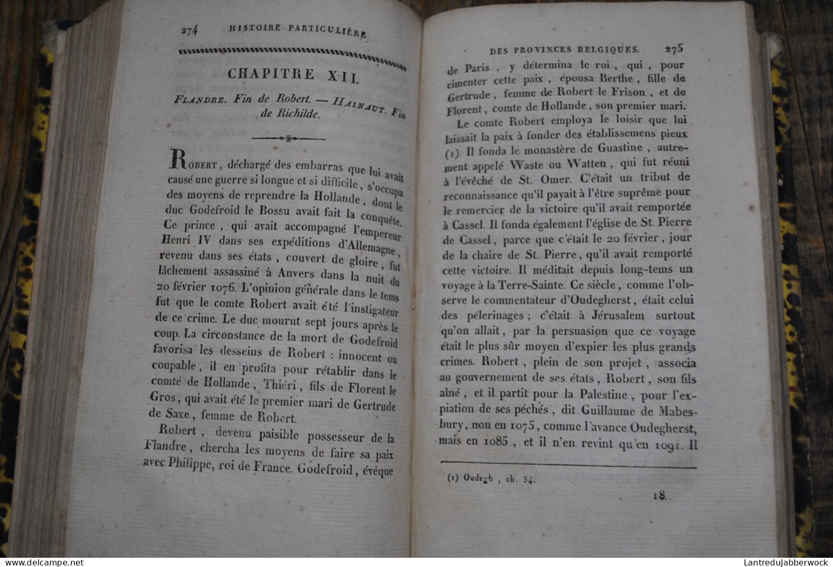 DEWEZ Histoire Particulière Des Provinces Belgiques Sous Le Gouvernement Des Ducs Et Des Comtes TOME 1 SEUL BERTHOT 1834 - Belgium