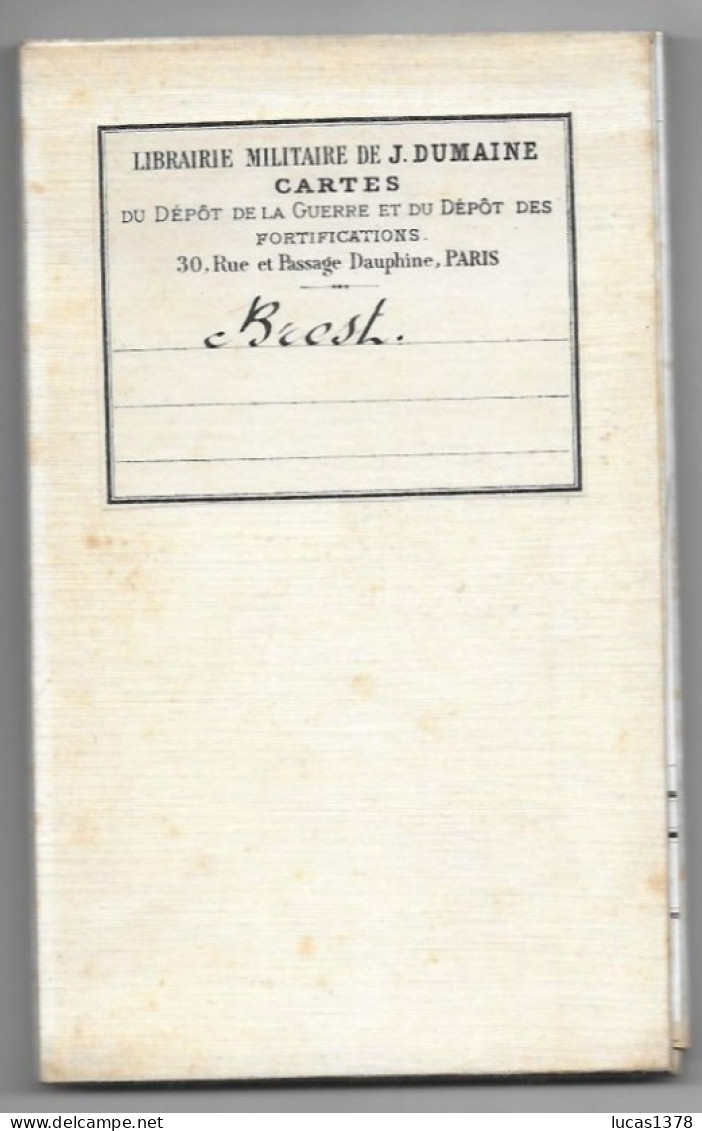 BREST / CARTE TOILEE D ETAT MAJOR DUMAINE 1883 / TBE - Cartes Topographiques