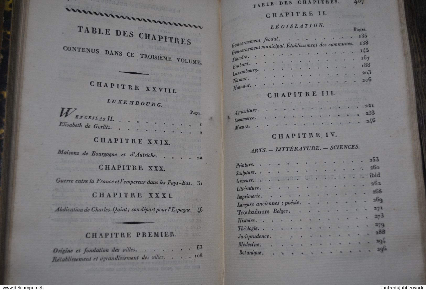 DEWEZ Histoire particulière des provinces belgiques sous le gouvernement des ducs et des comtes TOME 3 SEUL BERTHOT 1834