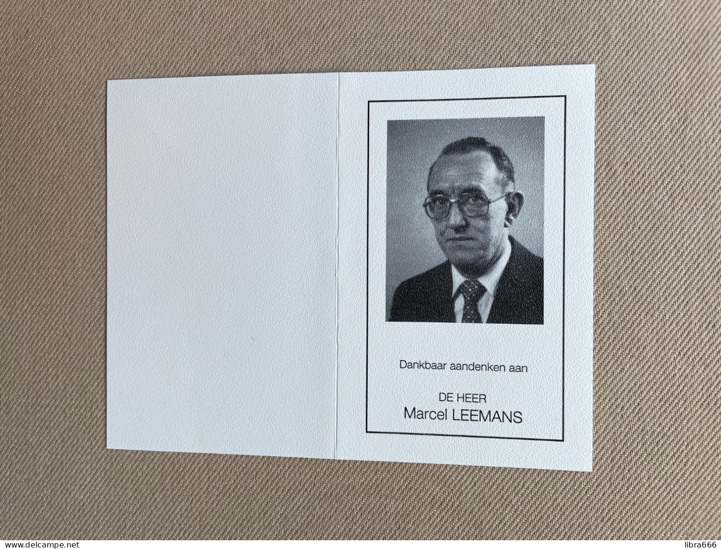 LEEMANS Marcel °VILVOORDE 1928 +BONHEIDEN 1996 - VANDERHOEVEN - Rijmenam - Obituary Notices