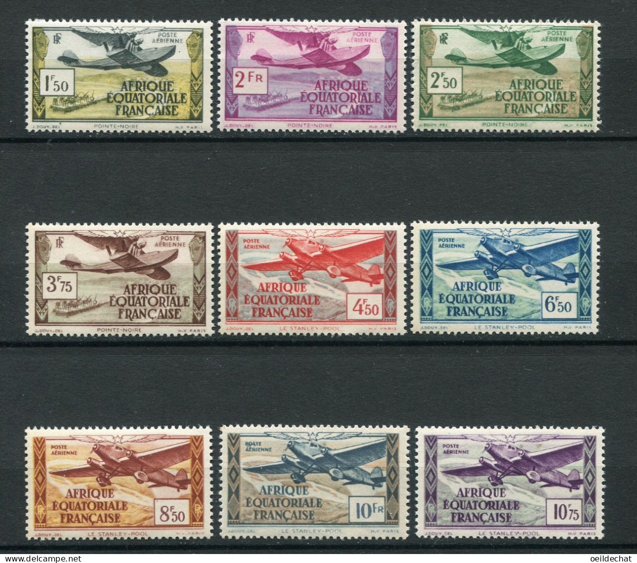 26407 A.E.F  PA1/8, 38** Avions Survolant Des Paysages  1937-43  TB - Neufs