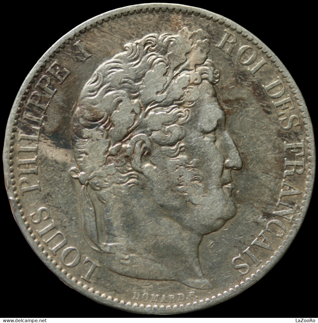 LaZooRo: France 5 Francs 1845 W VF - Silver - 5 Francs