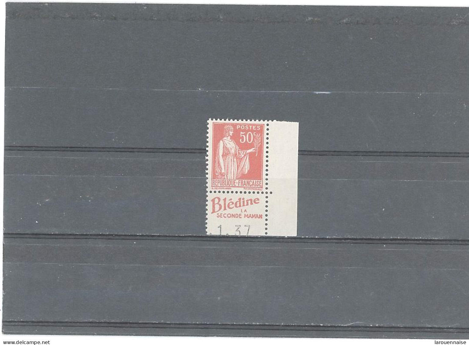 BANDE PUB -N°283e PAIX 50 C - N** TYPE III -PUB BLEDINE -MAURY 223 - - Unused Stamps