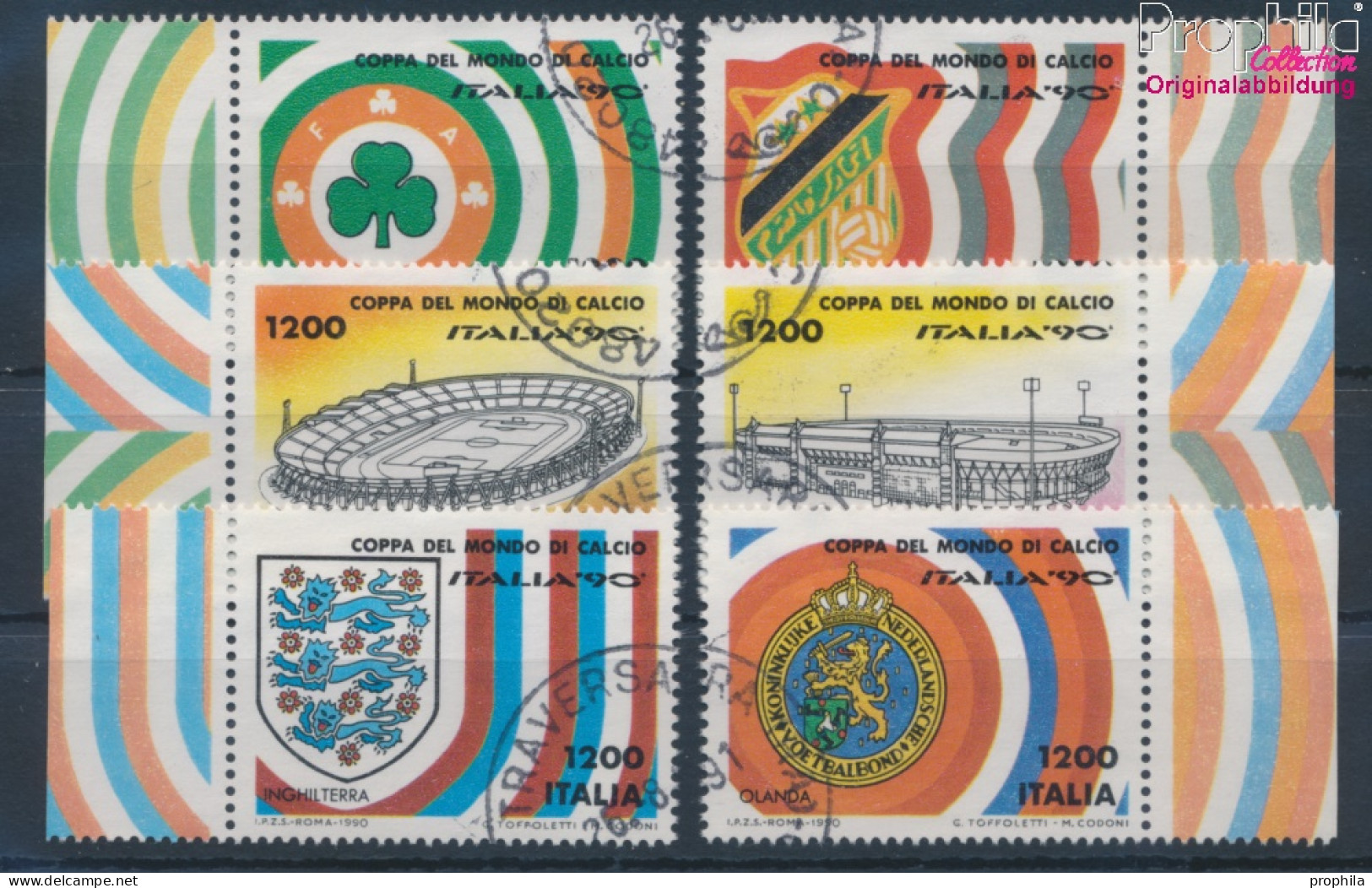 Italien 2135-2140 (kompl.Ausg.) Gestempelt 1990 Fußball WM90 Italien (10349705 - 1981-90: Used