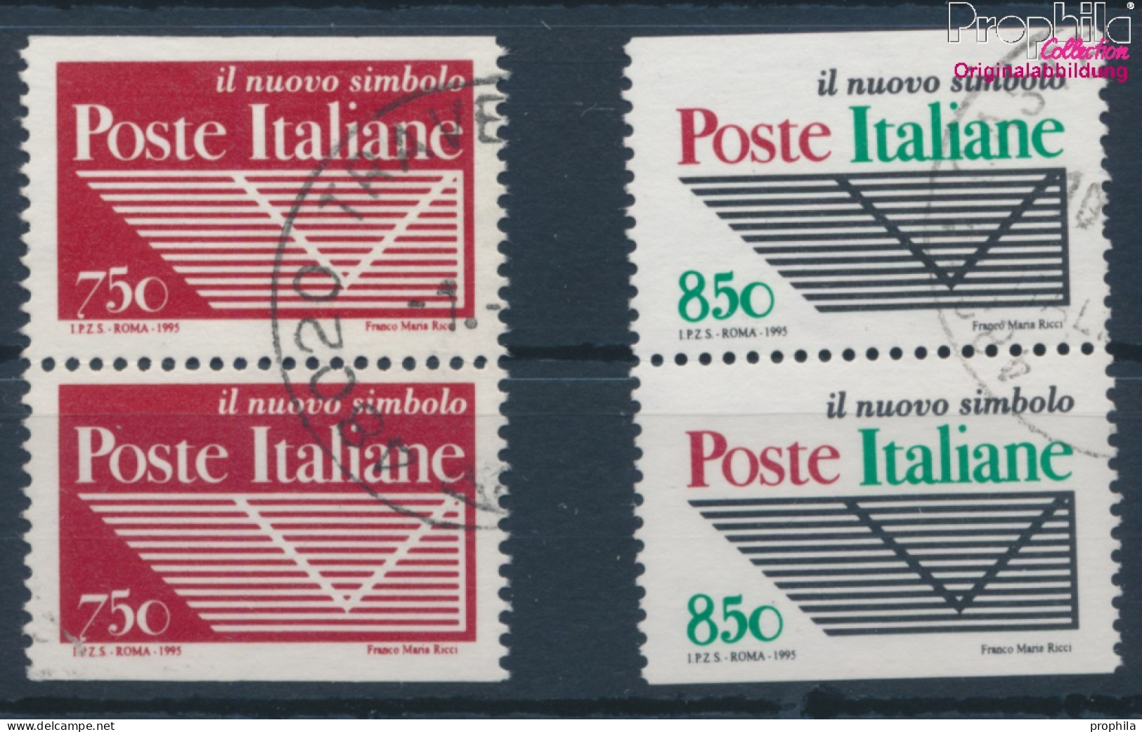 Italien 2413Do/Du-2414Do/Du Paar (kompl.Ausg.) Gestempelt 1995 Neues Postemblem (10349601 - 1991-00: Used