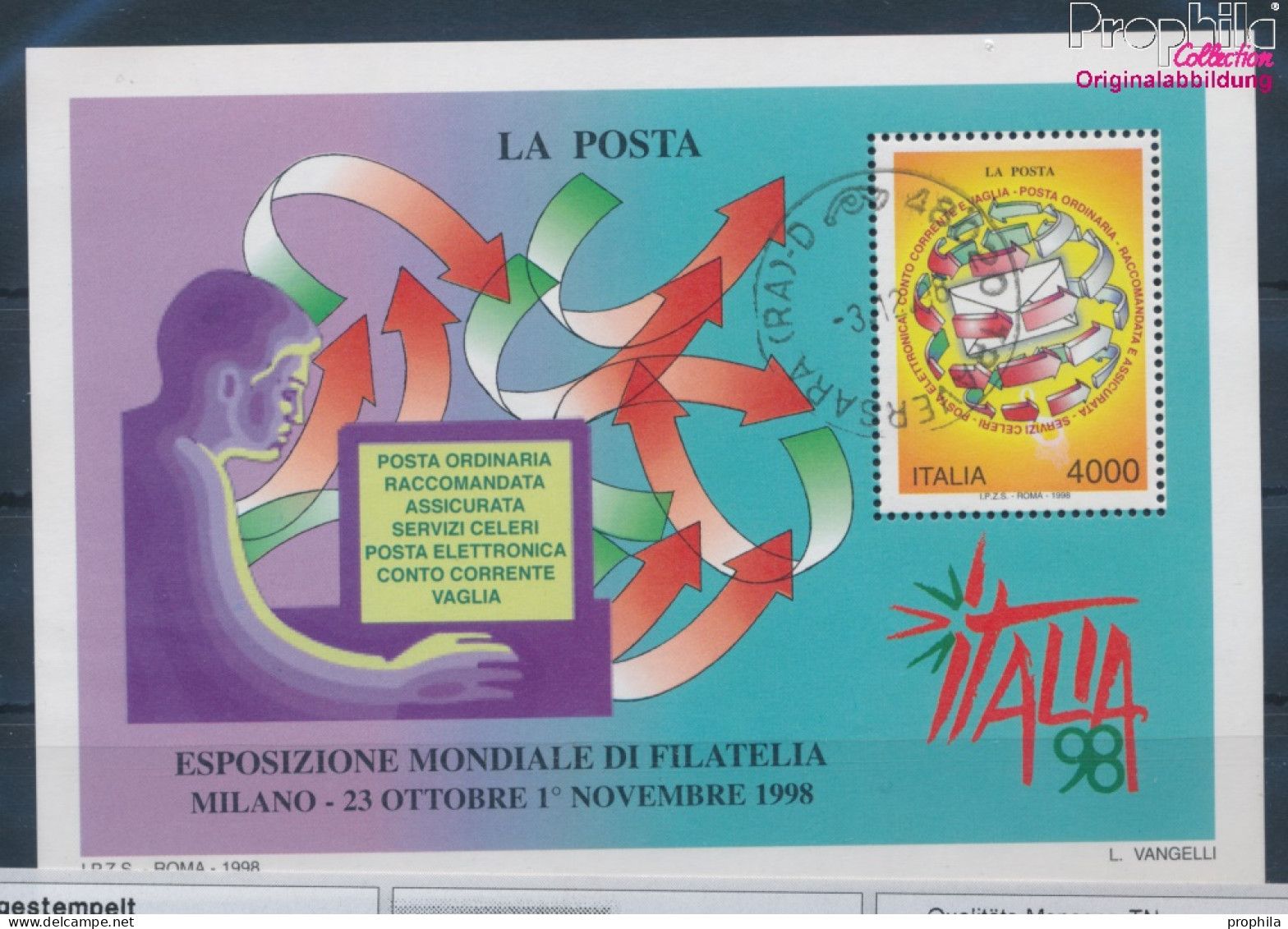 Italien Block18 (kompl.Ausg.) Gestempelt 1998 BriefmarkenausstellungITALIA98 (10349518 - 1991-00: Used