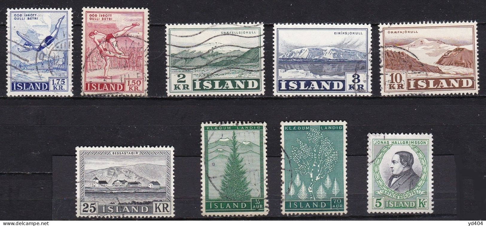 IS062B – ISLANDE – ICELAND – 1957 – FULL YEAR SET – Y&T # 272/280 USED 9,25 € - Usati