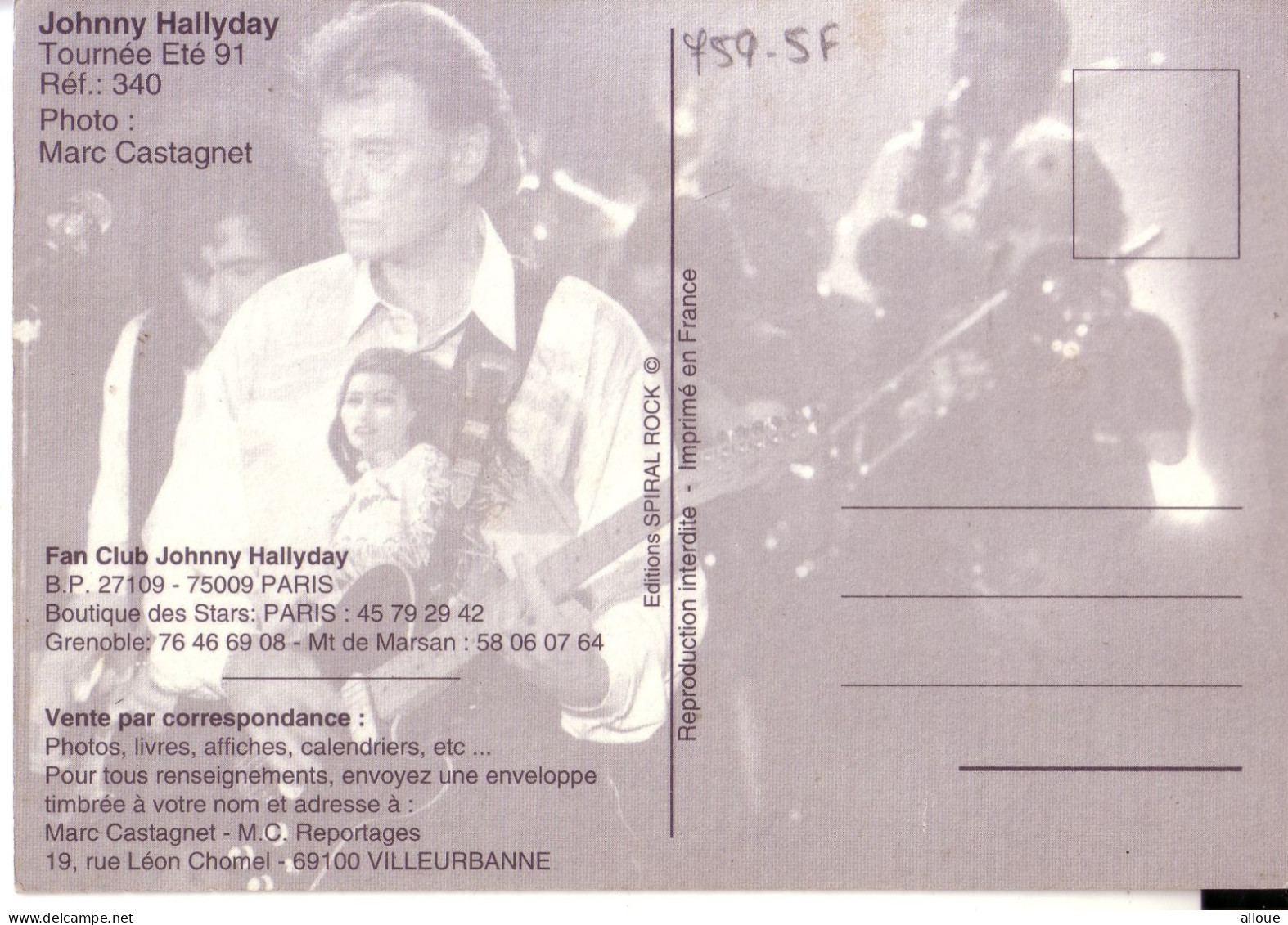 JOHNNY HALLYDAY - TOURNEE ETE 1991 - Music And Musicians