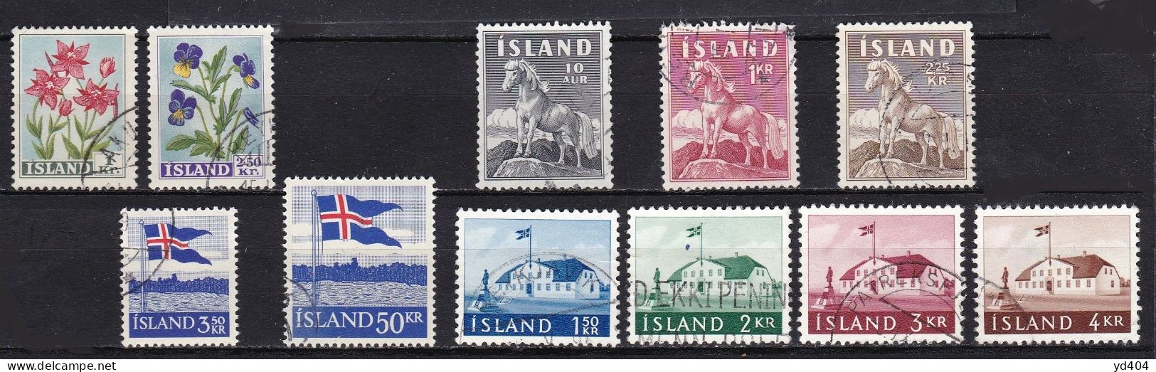 IS062C – ISLANDE – ICELAND – 1958 – FULL YEAR SET – Y&T # 281/91 USED 13,25 € - Used Stamps