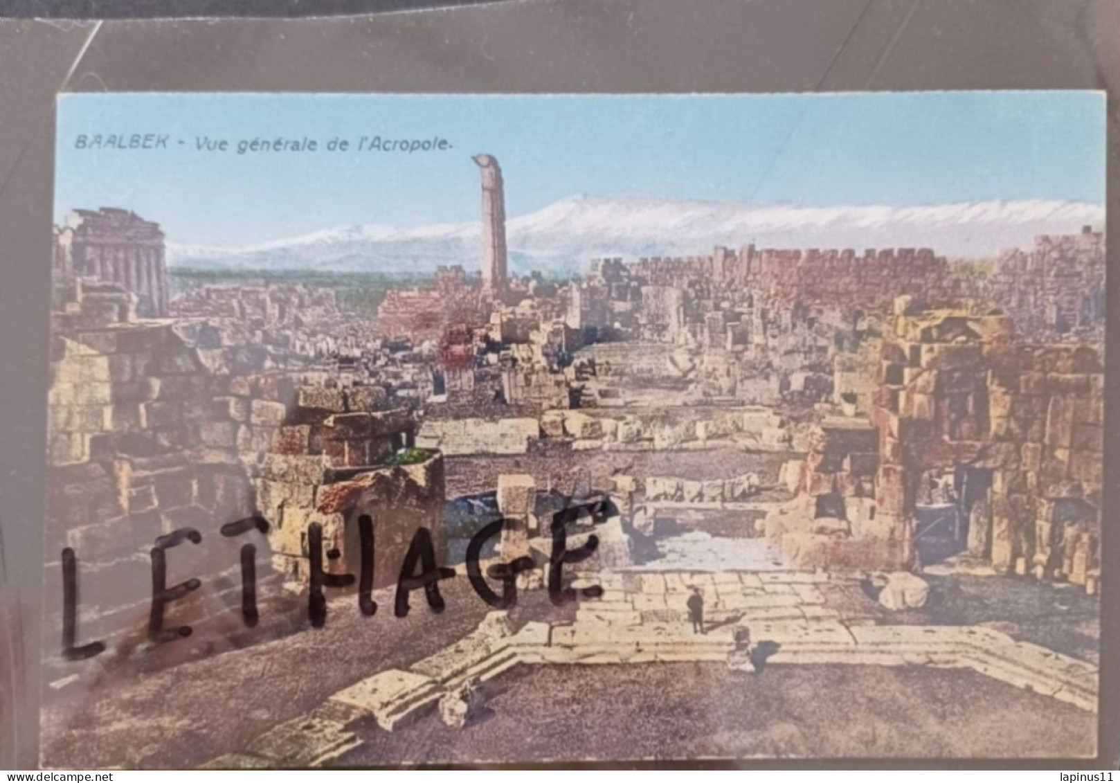 LIBAN BAALBEK VUE GENERALE ACROPOLE POSTCARD NEW TYPOGRAPHIC PRINT PRODUCED BY SARRAFIAN BROS BEIRUT (COLLECTOR'S)#1/164 - Lebanon