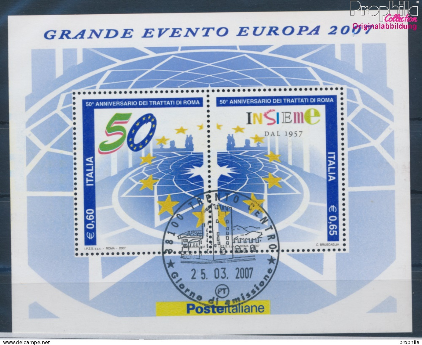 Italien Block38 (kompl.Ausg.) Gestempelt 2007 Römische Verträge (10349871 - 2001-10: Used