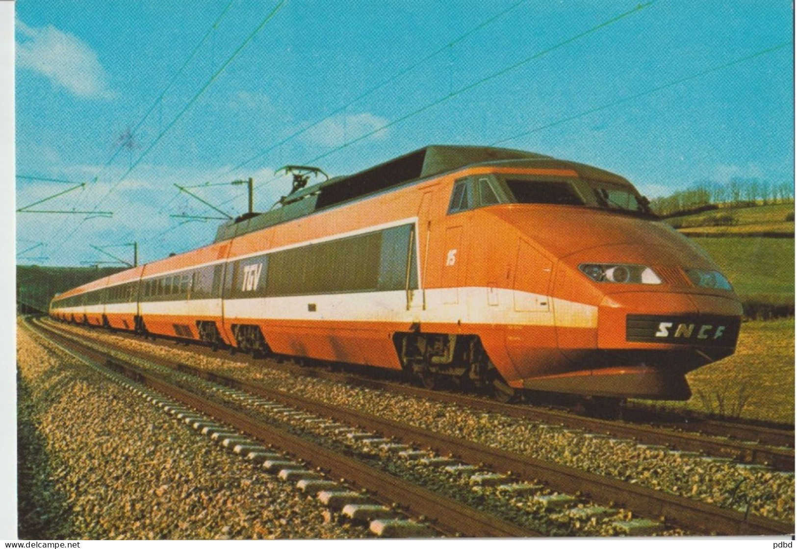 TGV 81 . Sud-Est . En Ligne . Cachet Vichy . Baptême . 19 Mai 1984 . Photo SNCF . - Treinen