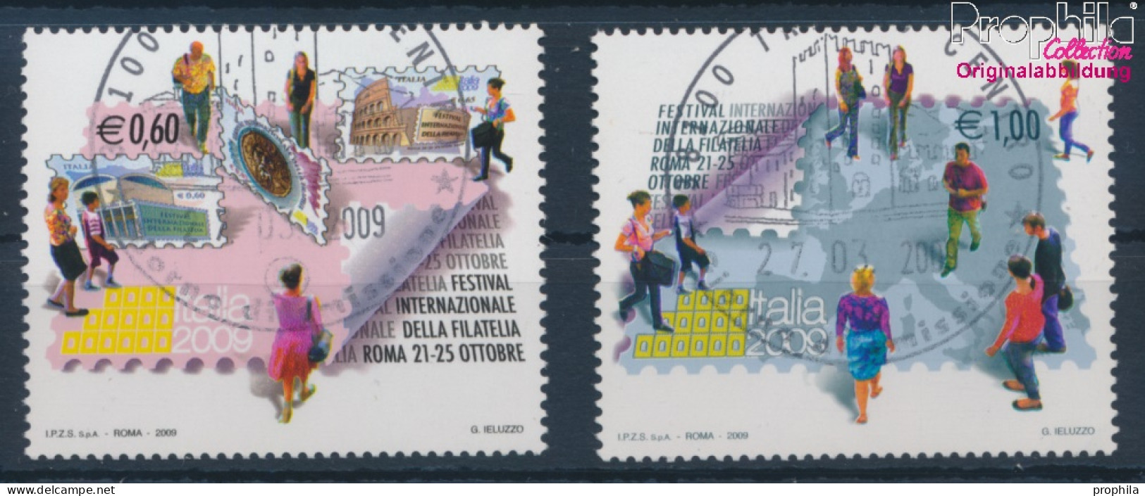 Italien 3283-3284 (kompl.Ausg.) Gestempelt 2009 BriefmarkenausstellungITALIA09 (10349782 - 2001-10: Usati
