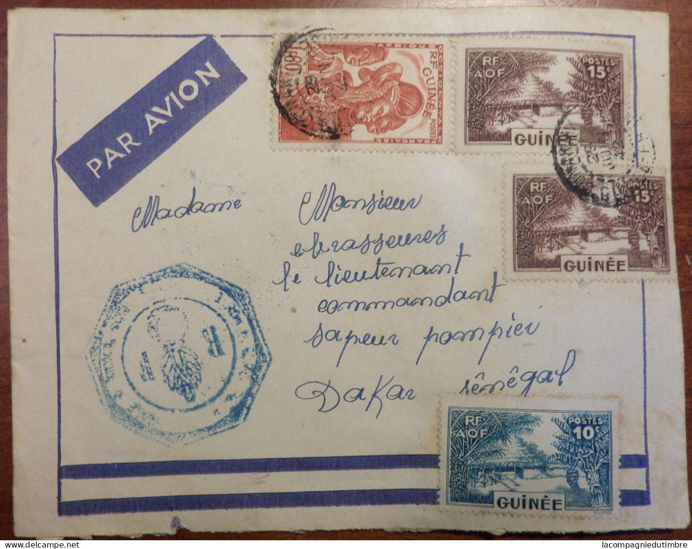 Guinée Belle Lettre Entière De 1942. Affranchissement Composé. TB - Storia Postale