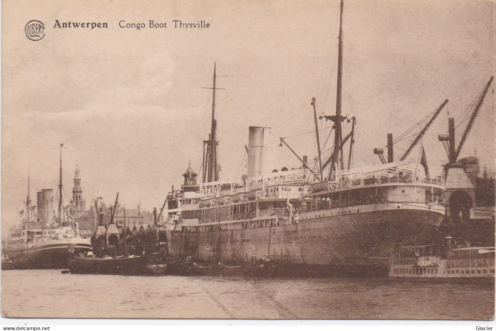 Antwerpen - Anvers - Congo Boot S.S. Thysville - Steamers