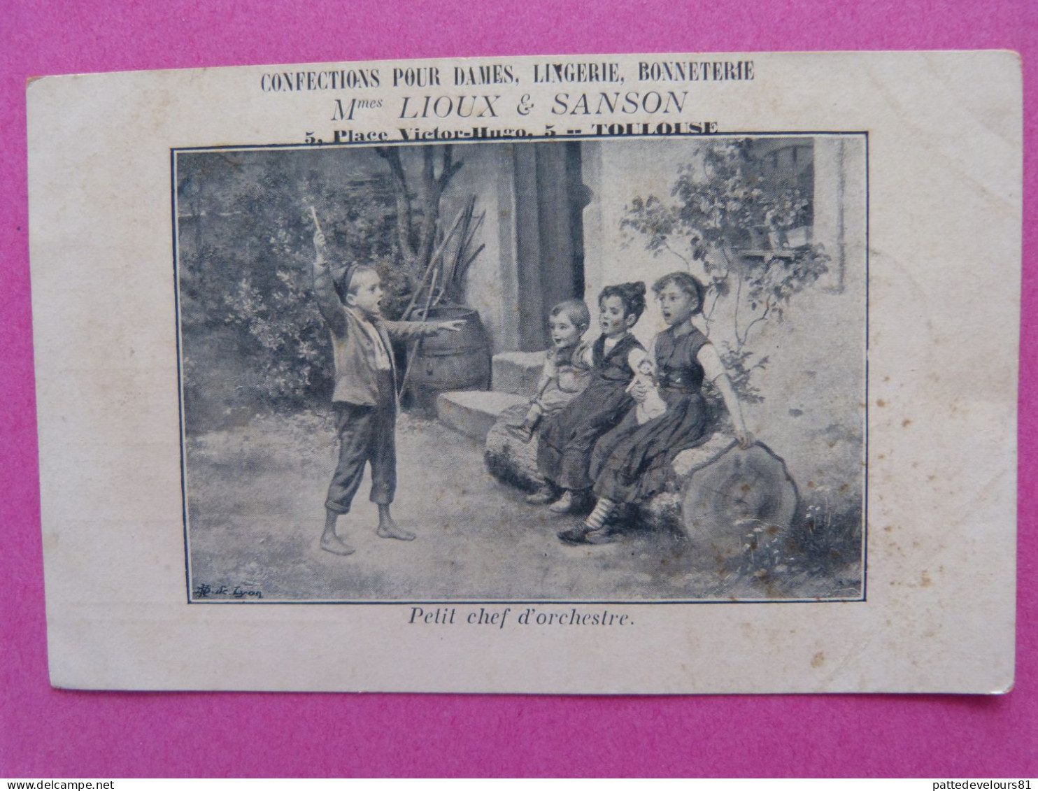 CPA (31) TOULOUSE 5 Place V. Hugo Publicité Publicitaire Réclame Confection Lingerie Bonneterie LIOUX & SANSON - Toulouse