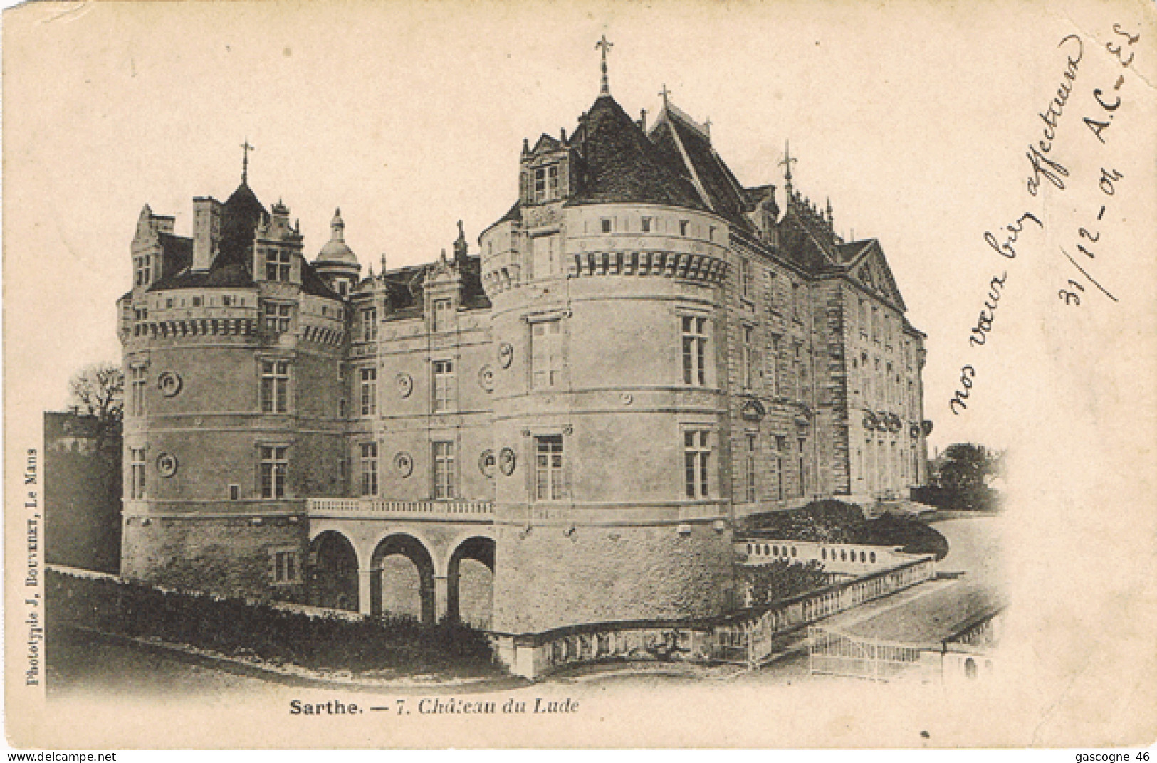 72-025 Sarthe - Château Du Lude Phototypie J.Bouveret - Le Mans N°7 - Otros & Sin Clasificación