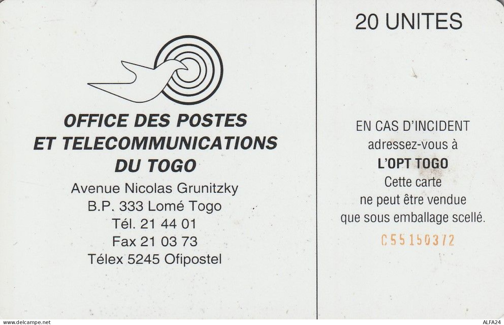 PHONE CARD TOGO  (E55.18.6 - Togo