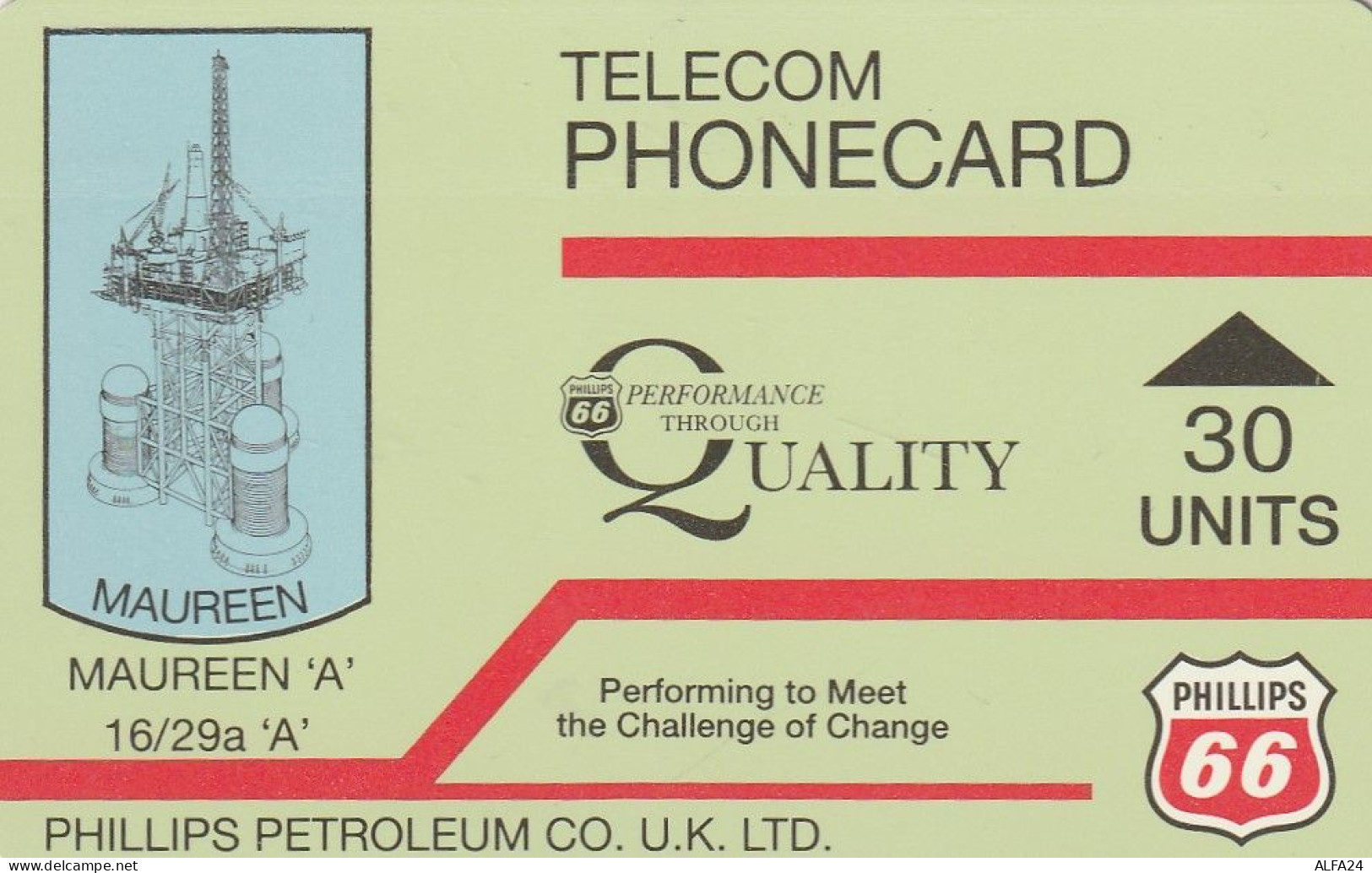 PHONE CARD UK COMPAGNIE PETROLIFERE (E54.19.4 - Boorplatformen