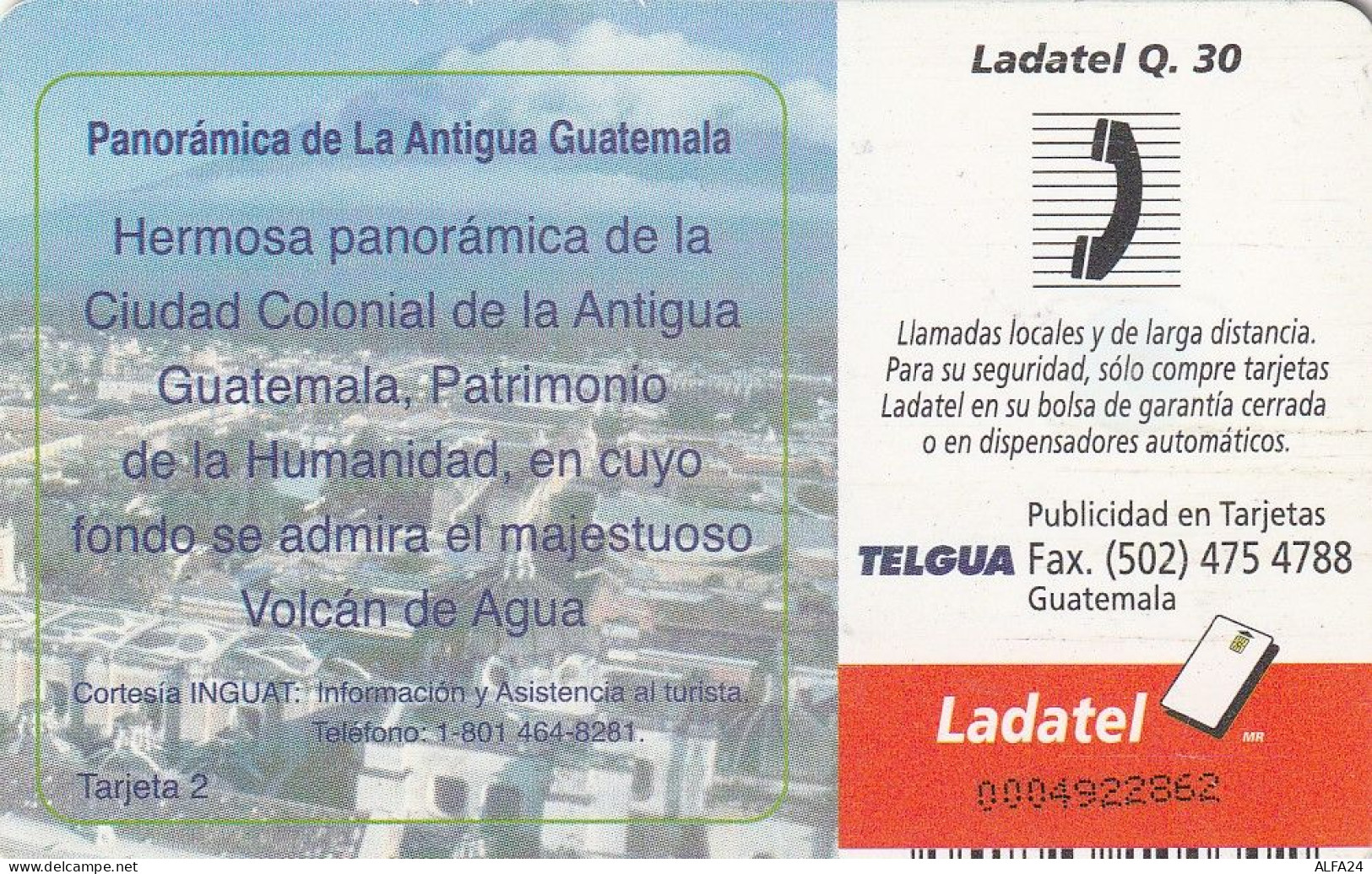 PHONE CARD GUATEMALA  (E54.4.6 - Guatemala