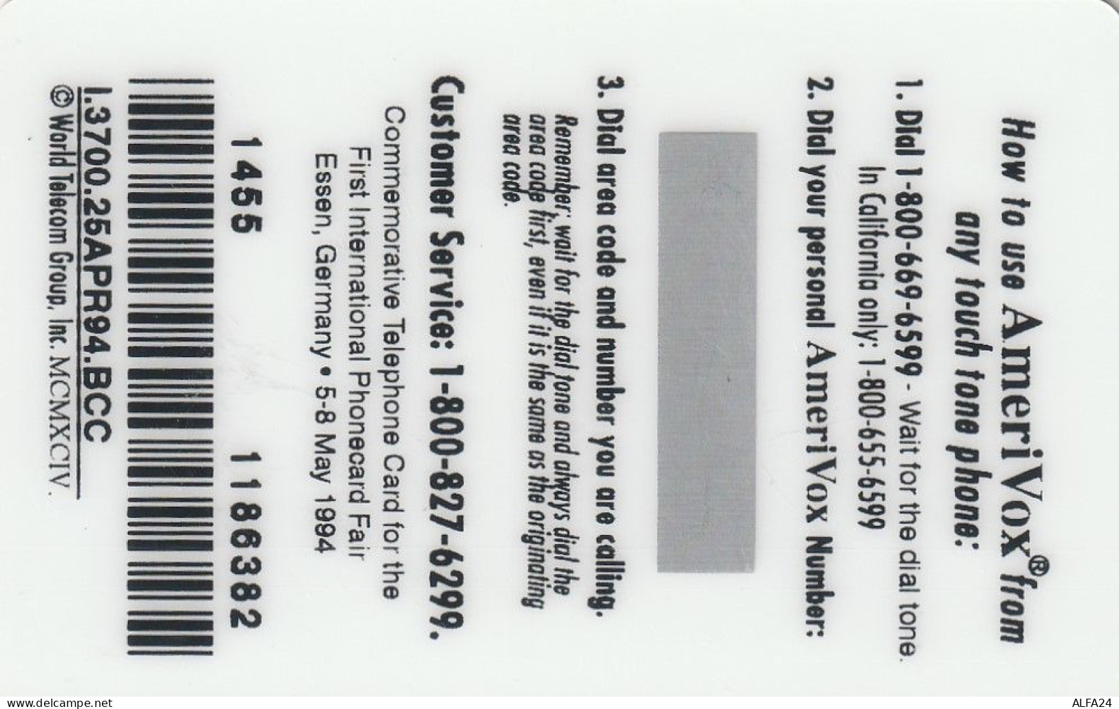 PREPAID PHONE CARD STATI UNITI AMERIVOX (E53.45.7 - Amerivox