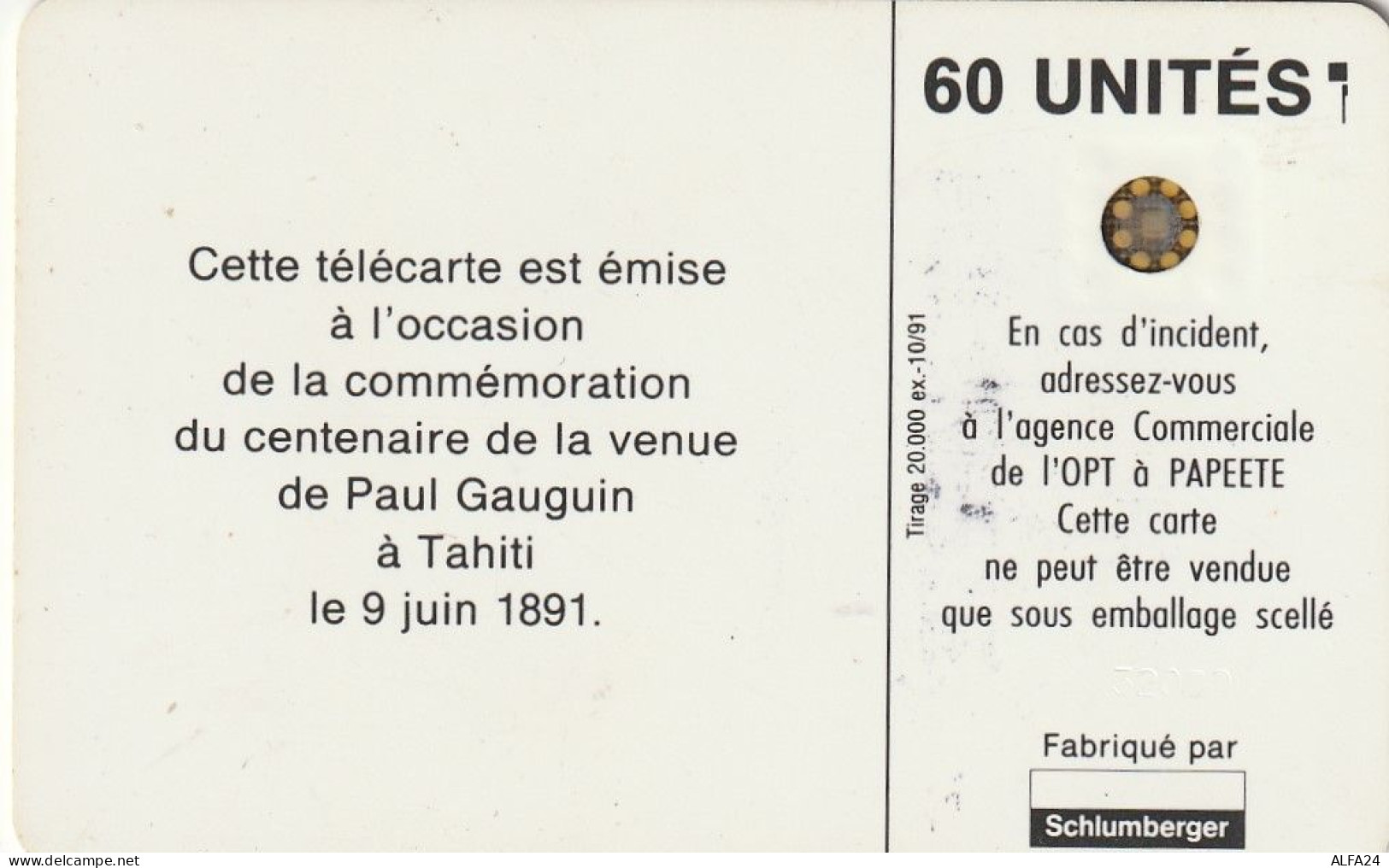 PHONE CARD POLINESIA FRANCESE  (E52.22.7 - Polinesia Francese