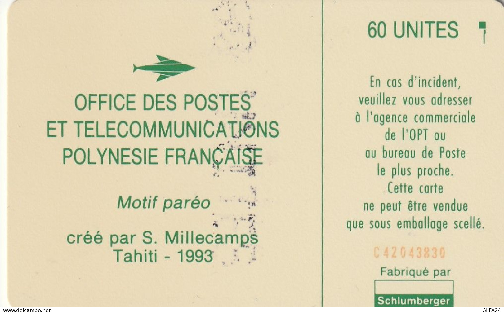 PHONE CARD POLINESIA FRANCESE  (E52.20.5 - Polinesia Francesa