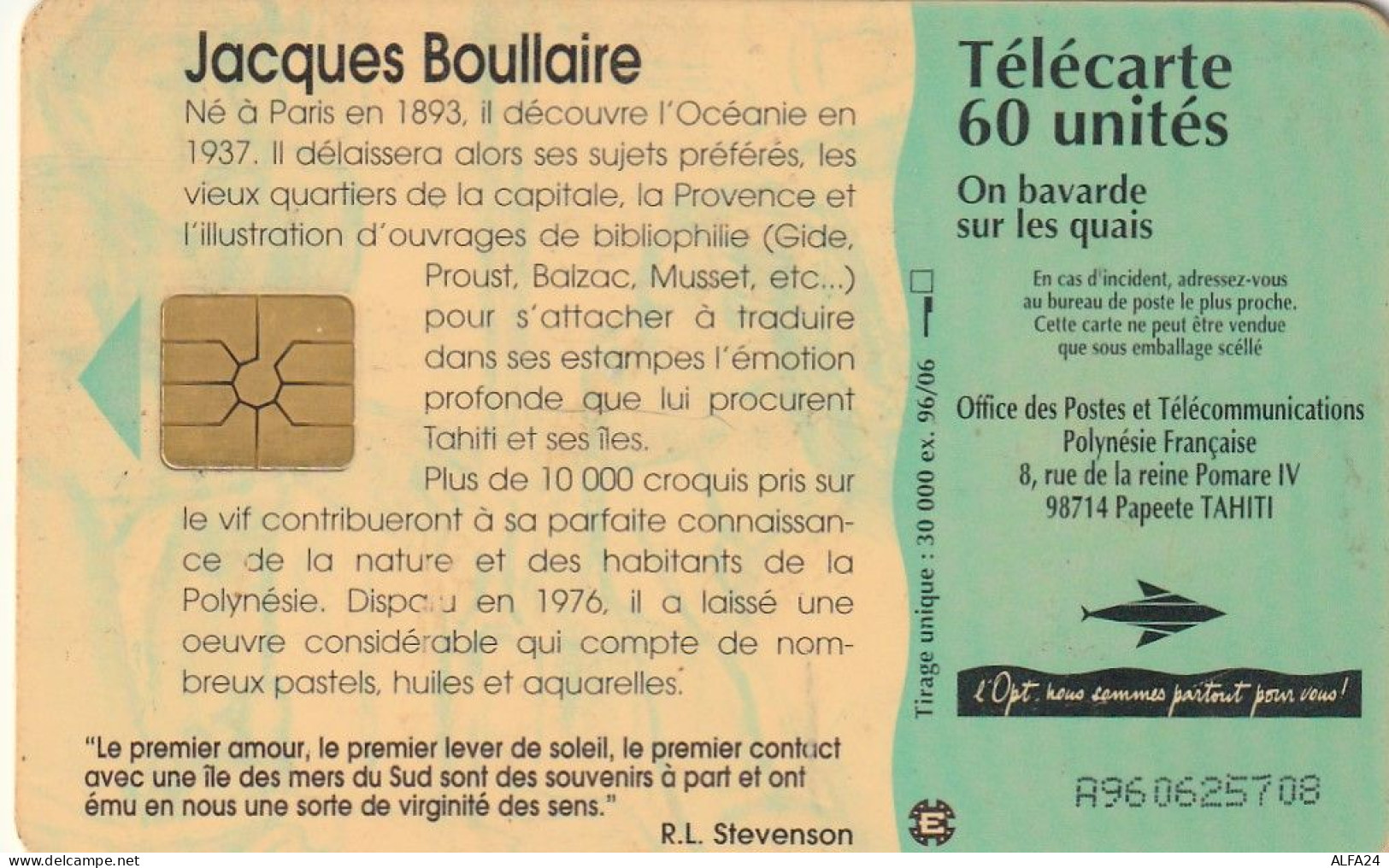 PHONE CARD POLINESIA FRANCESE  (E51.22.1 - French Polynesia