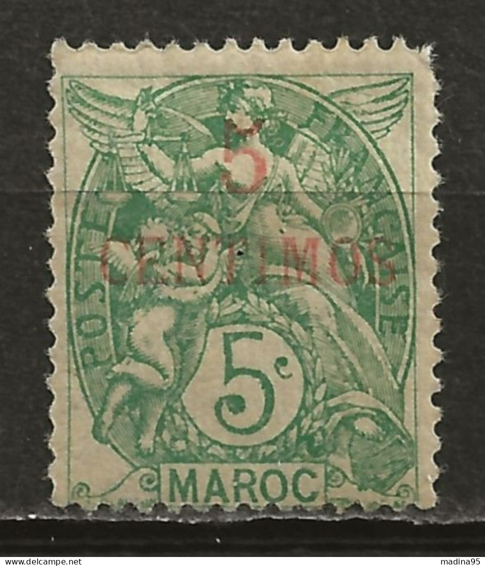 MAROC Colo:, *, N° YT 11b, C"F"NTIMOS, Ch., B/TB - Unused Stamps