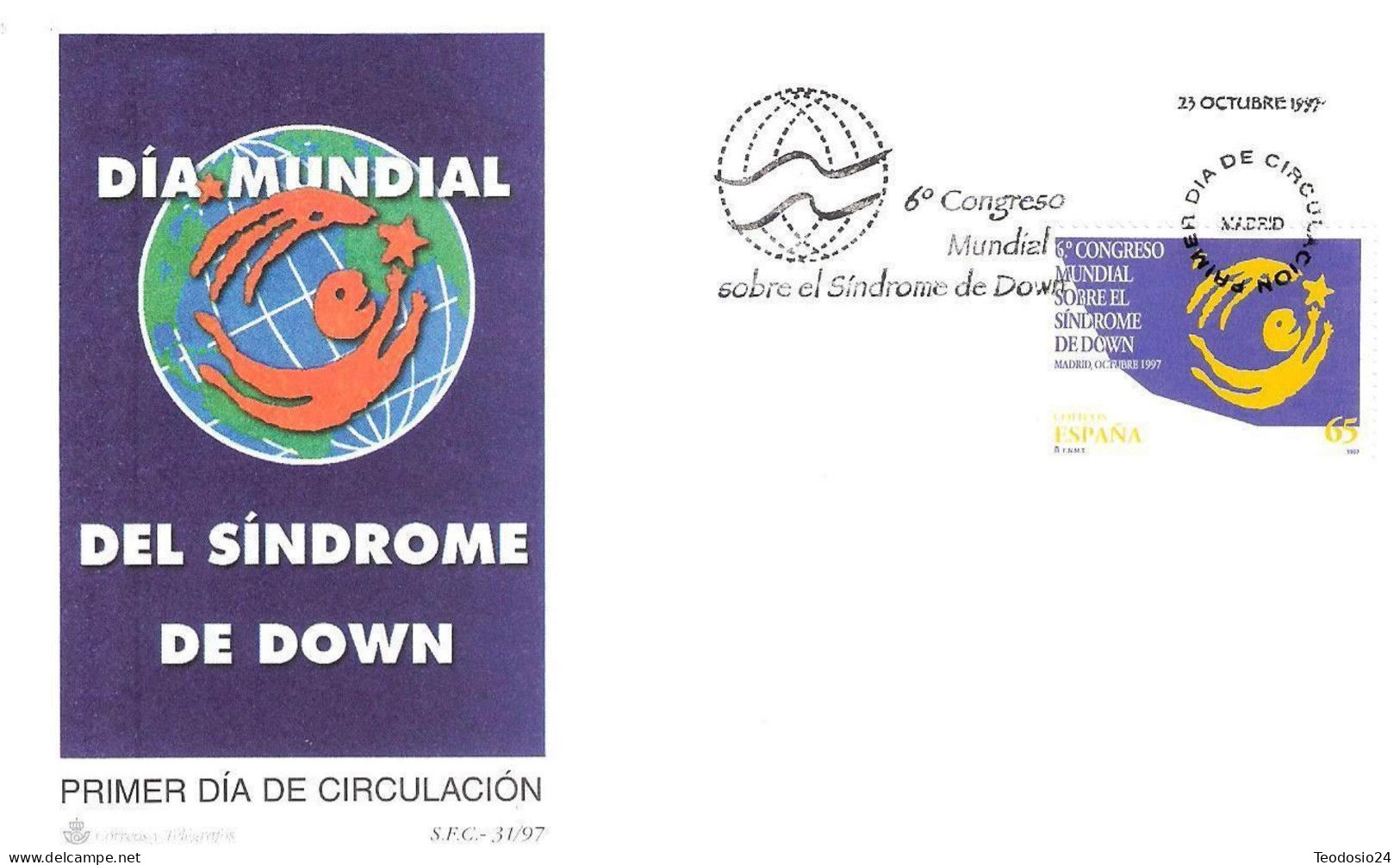 FDC Barcelona 1997.-  SINDROME DOWN - FDC