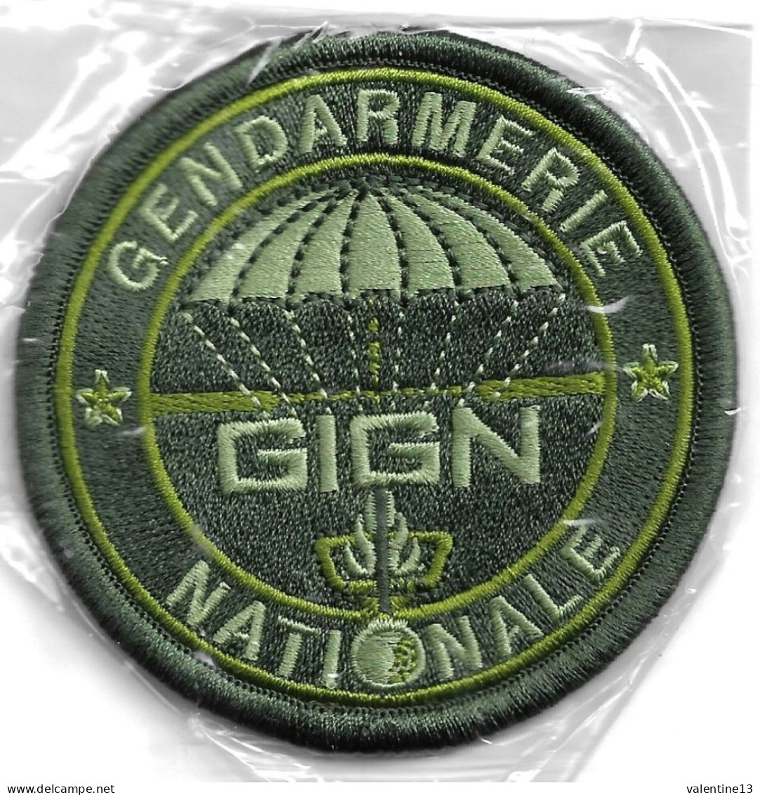 Ecusson GENDARMERIE G.I.G.N ROND BV VERT - Police & Gendarmerie