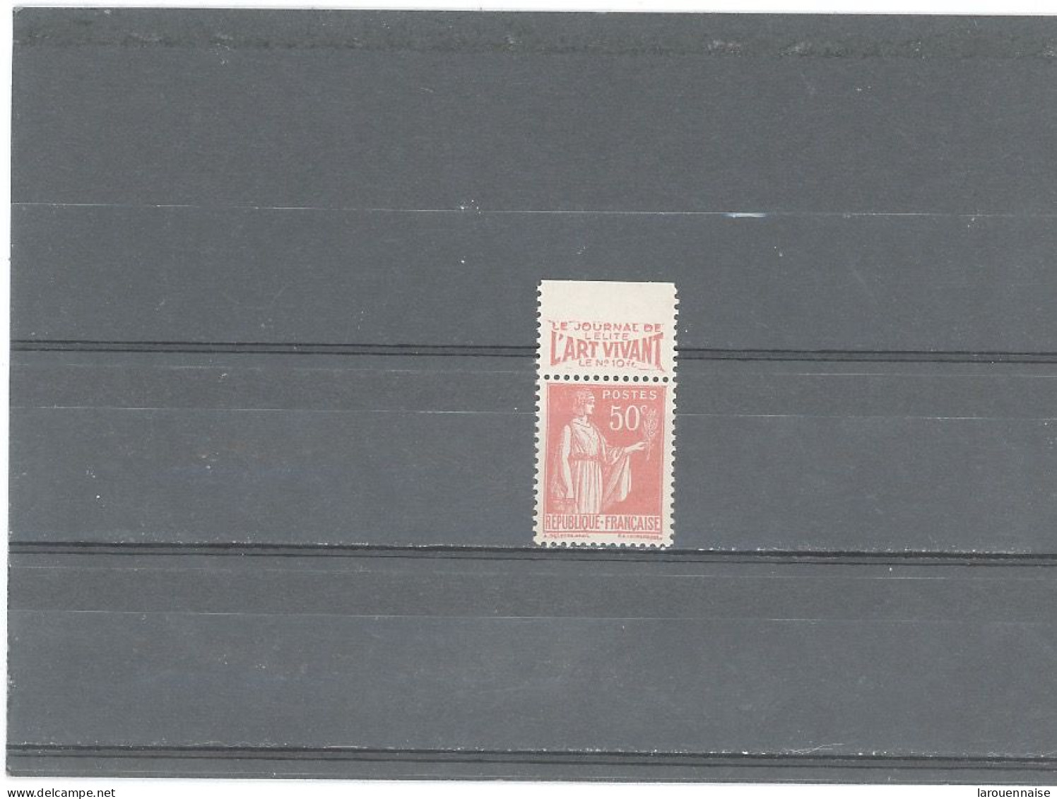 BANDE PUB -N°283b PAIX 50 C - NSG TYPE IIA  -PUB ART VIVANT -MAURY 198 - Unused Stamps