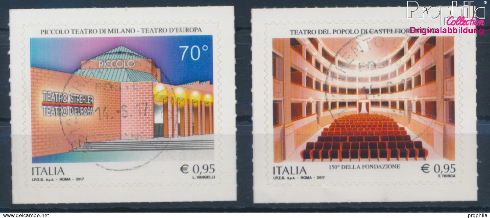 Italien 3980-3981 (kompl.Ausg.) Gestempelt 2017 70 Jahre Piccolo Teatro (10355123 - 2011-20: Usados