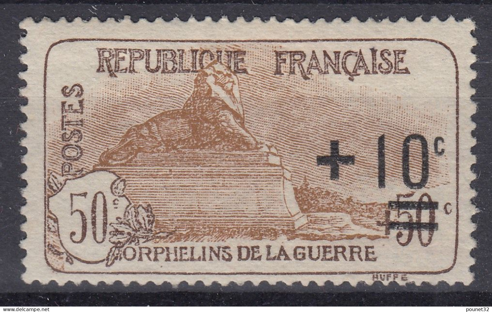 TIMBRE FRANCE ORPHELIN SURCHARGE N° 167 NEUF ** GOMME SANS CHARNIERE - COTE 70 € - Unused Stamps