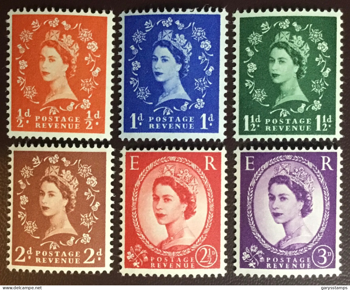 Great Britain 1957 Graphite Lined Definitives Set MNH - Nuovi