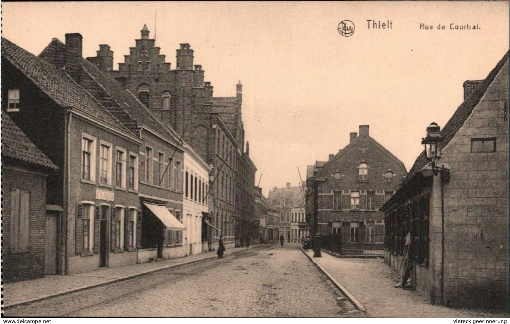 ! Cpa Tielt, Thielt, Edit. Nels, Rue De Courtrai - Tielt