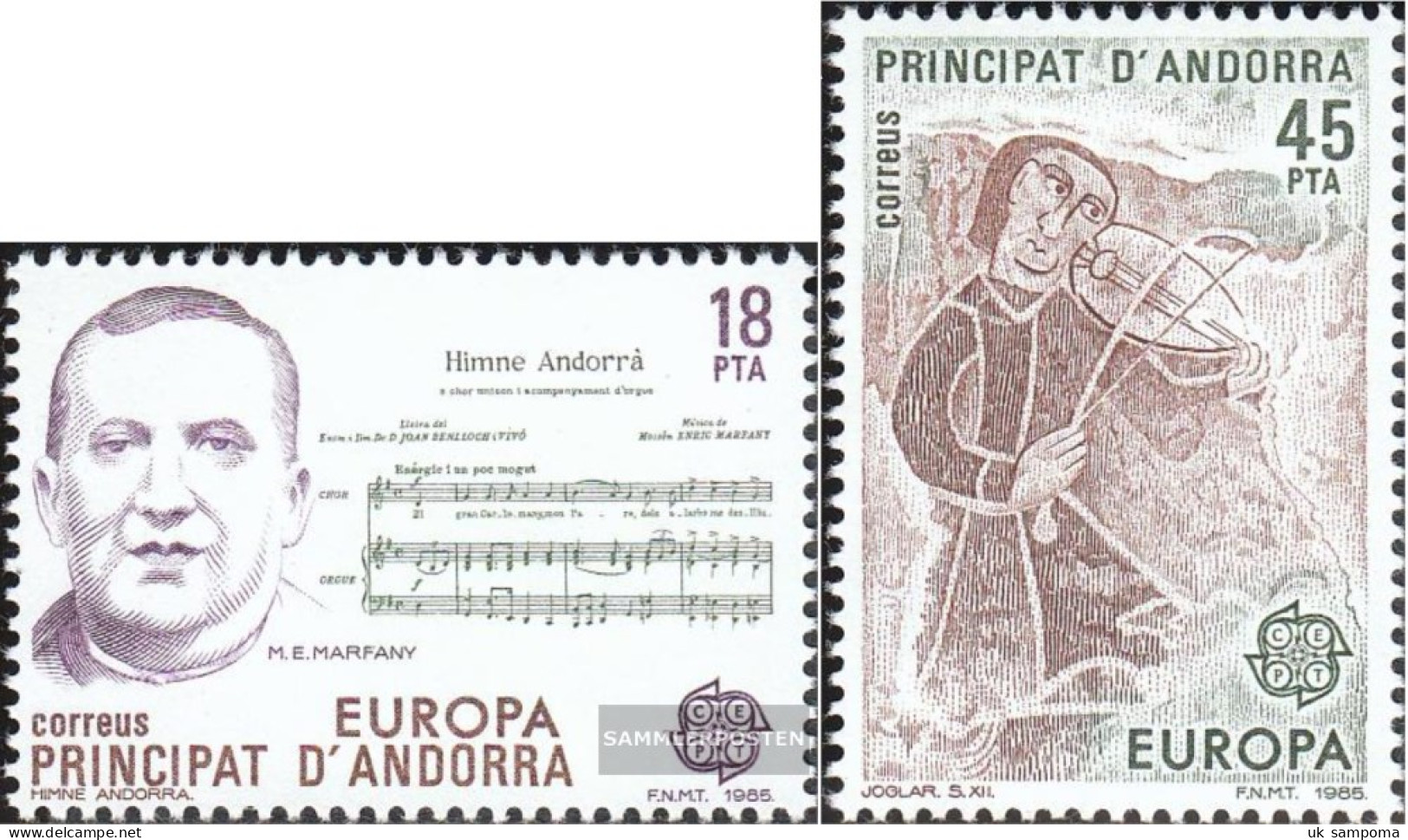 Andorra - Spanish Post 181-182 (complete Issue) Unmounted Mint / Never Hinged 1985 Europe - Nuevos