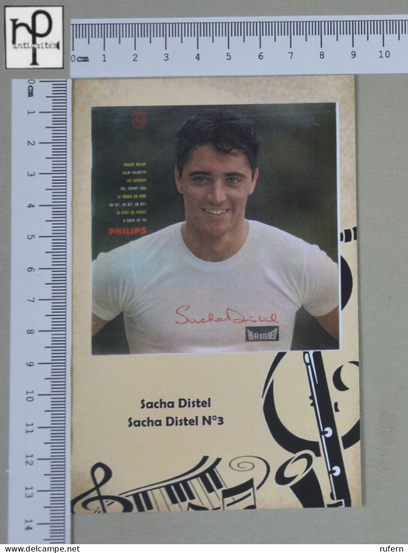 POSTCARD  - SACHA DISTEL - LPS COLLECTION - 2 SCANS  - (Nº58718) - Music And Musicians