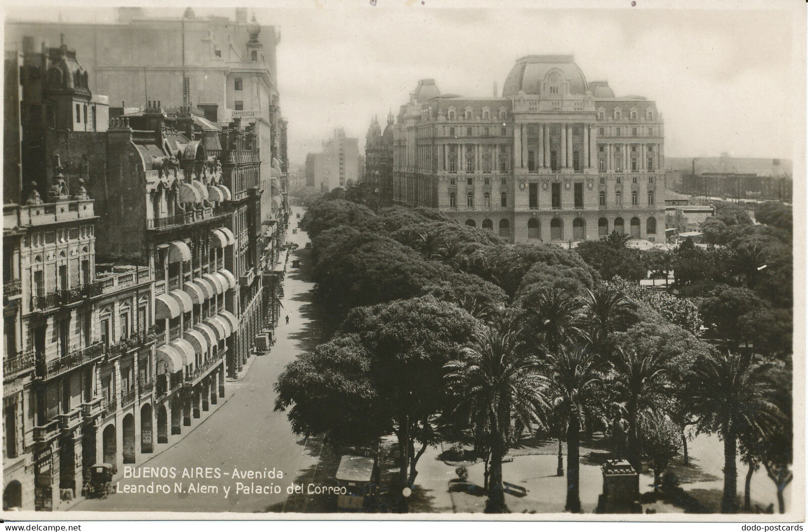 PC38233 Buenos Aires. Avenida Leonardo N. Alem Y Palacio Del Correo. B. Hopkins - Monde