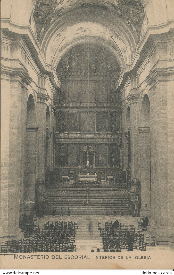 PC40291 Monasterio Del Escorial. Interior De La Iglesia. Hauser Y Menet. B. Hopk - Monde