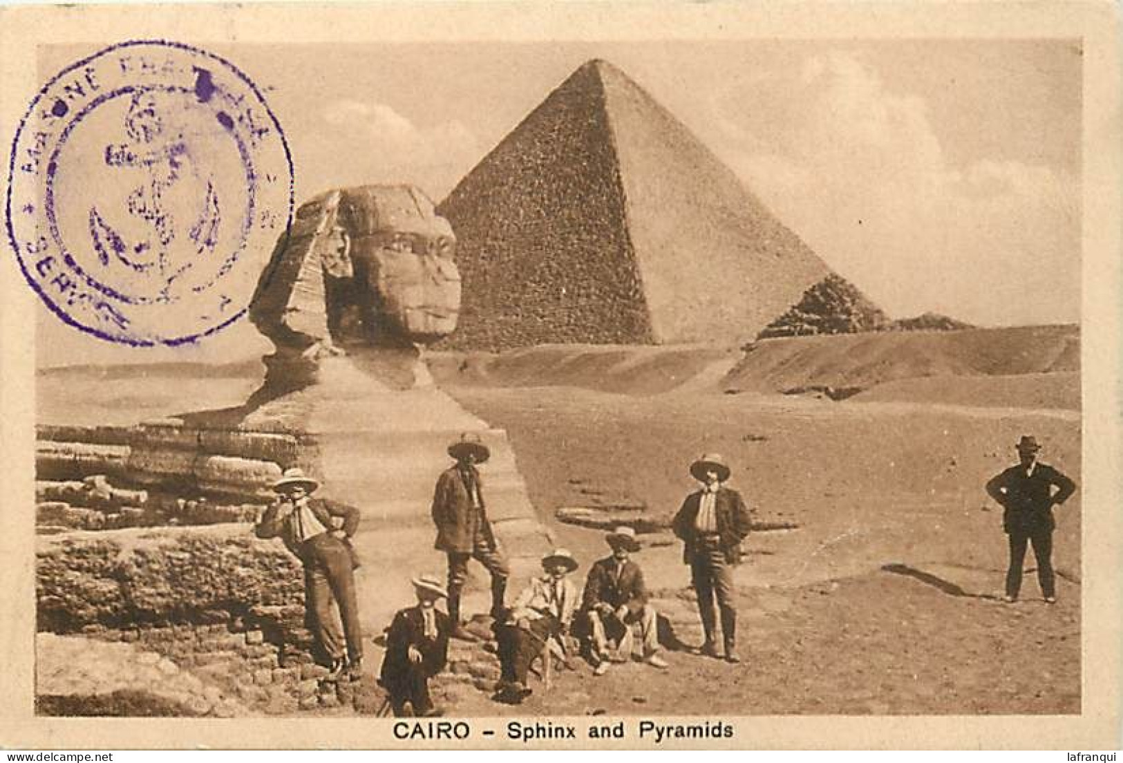 Pays Div-ref EE685- Egypte - Egypt - Cairo - Le Caire - Sphinx And Pyramide - Cachets - Cachet  - - Sphinx