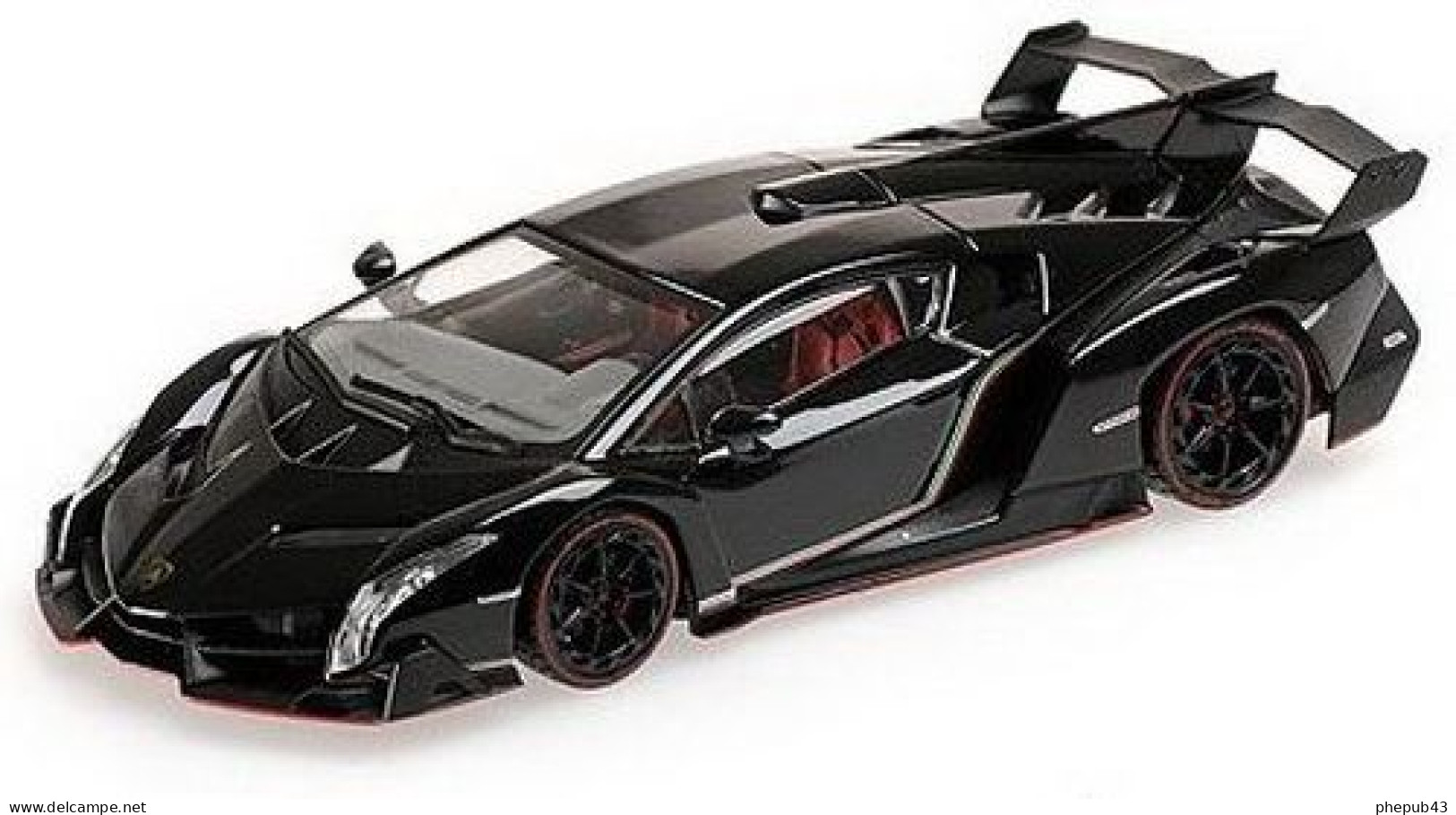 Lamborghini Veneno - 2014 - Black + Red Character Line - Kyosho - Kyosho