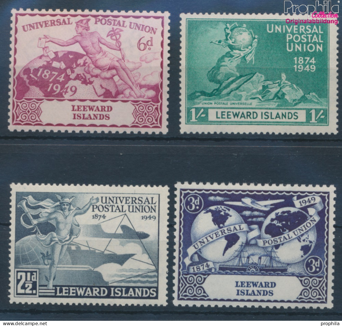 Leeward-Inseln 110-113 (kompl.Ausg.) Postfrisch 1949 75 Jahre UPU (10364203 - Leeward  Islands