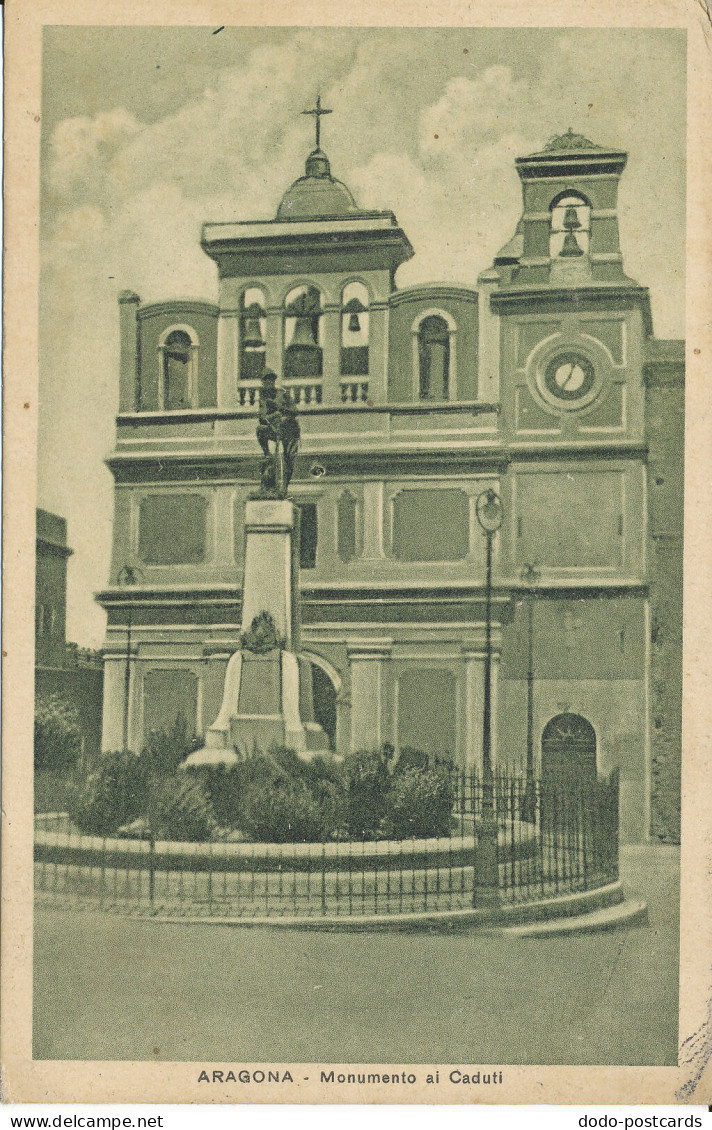 PC38328 Aragona. Monumento Ai Caduti. A. Ragazzi. B. Hopkins - Monde