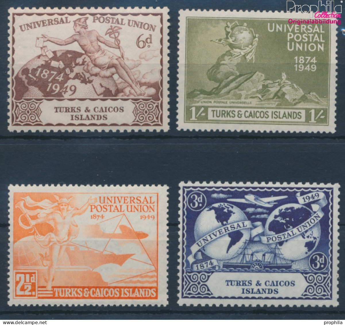 Turks- Und Caicos-Inseln 143-146 (kompl.Ausg.) Postfrisch 1949 75 Jahre UPU (10364147 - Turks And Caicos