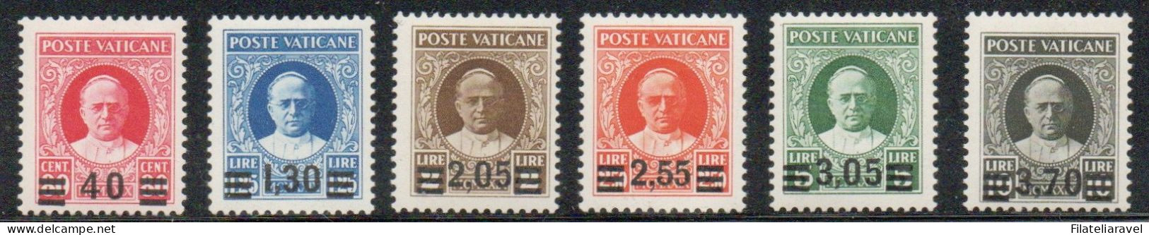Vaticano - 1934 - Provvisoria - Serie Completa 6 Valori, Linguellata. - Unused Stamps