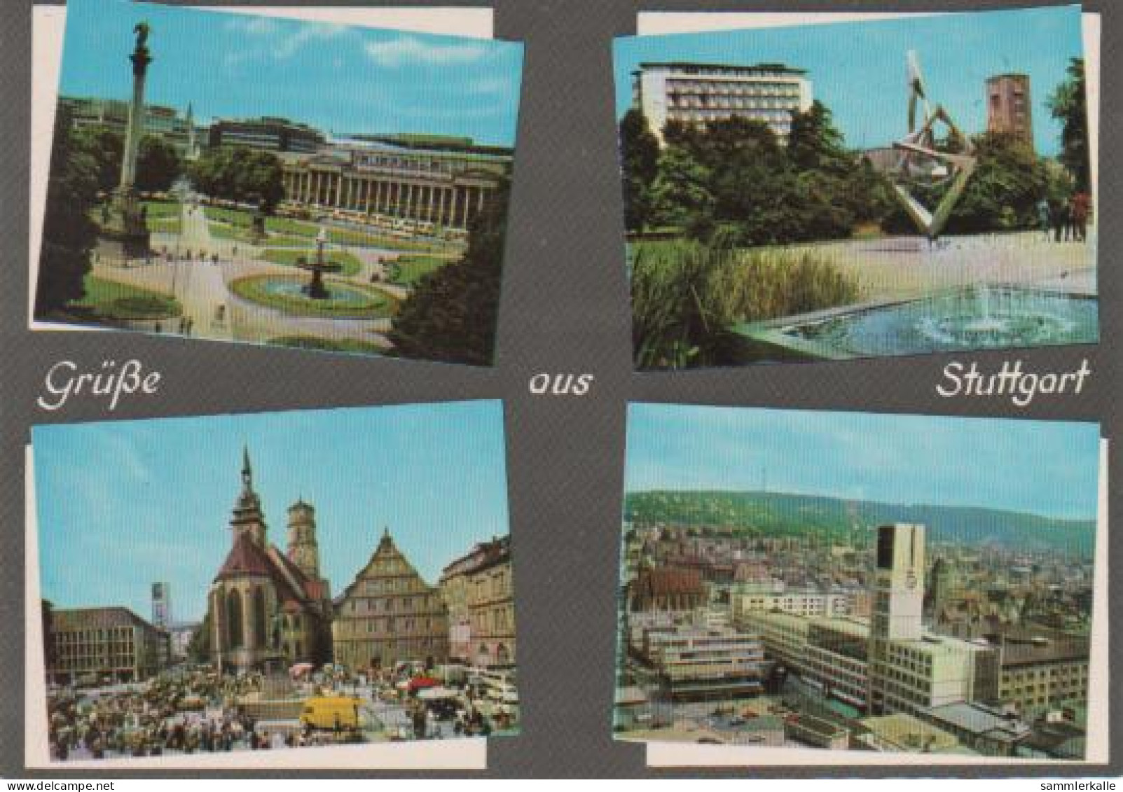 1447 - Stuttgart - Kleiner Schlossplatz, Anlagen Mit Schlosshotel Und Bahnhof, Schillerplatz, Neues Rathaus - Stuttgart