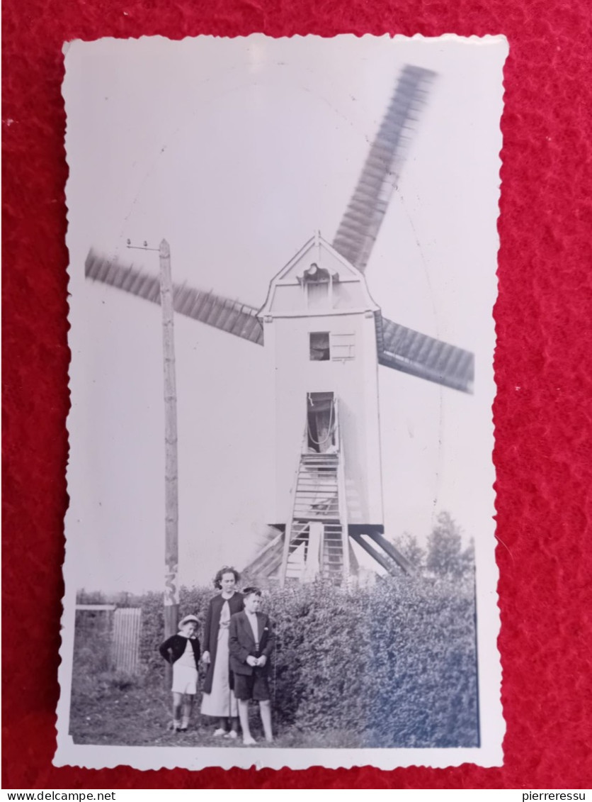 BELGIQUE VLISSEGEM PRES BRUXELLES MOULIN A VENT PHOTO 11 X 7 Cm - Orte