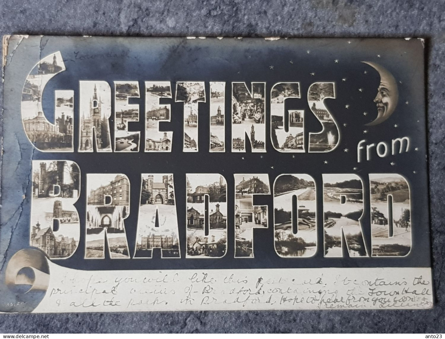 BRADFORD  GREETINGS CPA - CACHET PERLE AU DOS - KEIGHLEY - Bradford