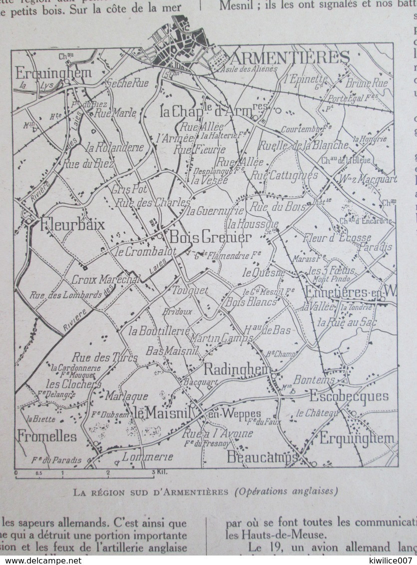 Guerre 14-18 Semaine Militaire  13 Au 20 Janvier 1916 ARMENTIERES   Bois Grenier  Ennetieres   Fleubaix + Carte Du Front - Non Classés